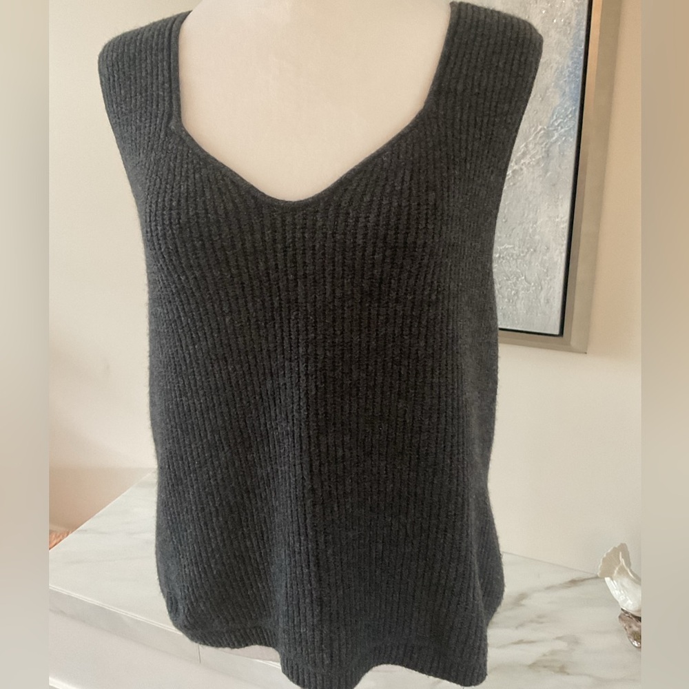 ***Knix Charcoal V-Neck Ribbed Sweater Vest